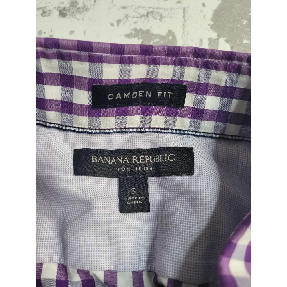 Banana Republic Non Iron Camden Fit Men's Small 100%‎ Cotton